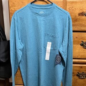 St. John's Bay Blue Long Sleeve Men's Tee